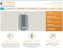 Tablet Screenshot of morleyplumbing.co.uk